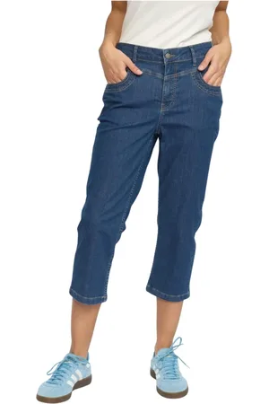 2-Biz Jeansy, Kobieta, Niebieski, XS, Denim, Spodnie Cropped Denim Amira. Sp 25