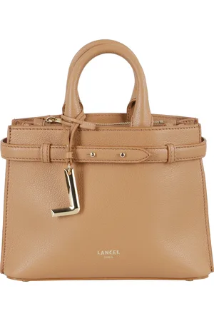 LANCEL Torebki, Kobieta, brązowy, ONE SIZE, Karmelowa Skórzana Torba na Ramię z Paskiem