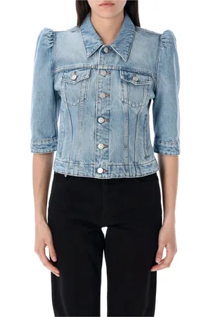COPERNI Kurtki, Kobieta, Niebieski, M, Denim, Bleached Denim Jacket Slim Fit