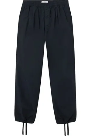 Stone Island Spodnie, Mężczyzna, Niebieski, W30, Marina Bawełniane Spodnie Jogger z Kieszeniami
