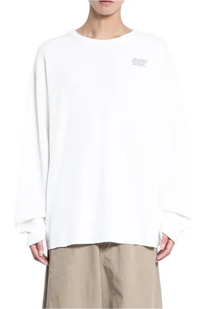 KAPITAL Koszulki, Mężczyzna, Biały, M, Waffle Jersey Long Sleeve Tee