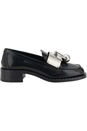 Prada Buty, Kobieta, Czarny, 37 EU, Skórzane Lordsy z Blokiem