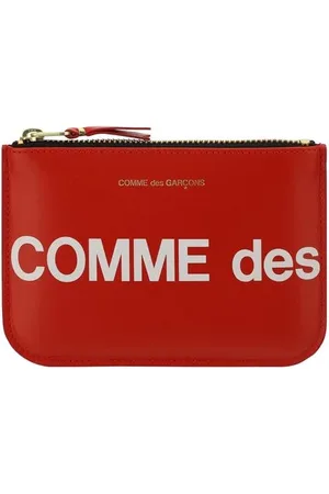 Comme des Garçons Akcesoria, Mężczyzna, Czerwony, ONE SIZE, Portfel na monety z nadrukiem logo