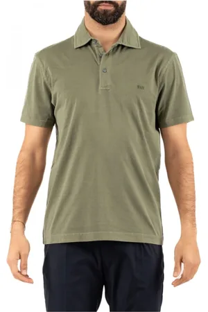 FAY Koszulki, Mężczyzna, Zielony, S, Klasyczny Polo Shirt