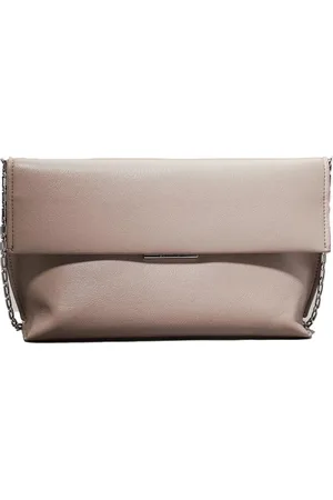 Calvin Klein Torebki, Kobieta, Beżowy, ONE SIZE, Torba na ramię w Pebble