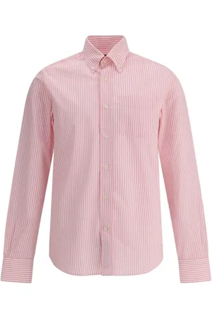 DEPERLU Koszule, Mężczyzna, Różowy, XL, Bawełniany T-shirt z kontrastowym nadrukiem