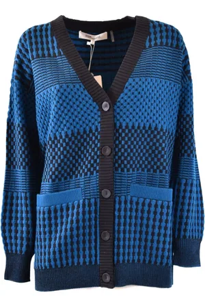 Diane von Furstenberg Swetry, Kobieta, Niebieski, M, Stylowe Swetry na każdą okazję
