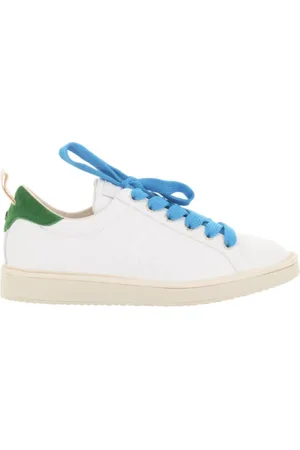 Panchic Buty, Mężczyzna, Biały, 40 EU, Białe Sneakersy Zielony Obcas Bluette