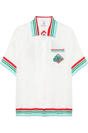 Casablanca Koszule, Kobieta, Biały, S, Jedwabna Koszula Bianco Elegancki Styl