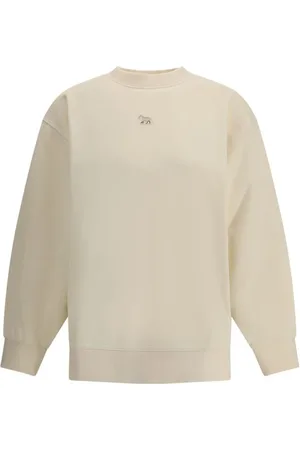 Maison Kitsuné Bluzy, Kobieta, Beżowy, L, Baby Fox Sweatshirt