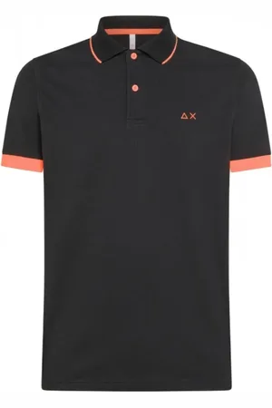 sun68 Koszulki, Mężczyzna, Czarny, 3XL, Fluo Kontrastowy Polo Czarny