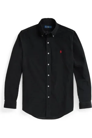 Ralph Lauren Koszule, Mężczyzna, Czarny, S, Casual Czarna Koszula z Długim Rękawem