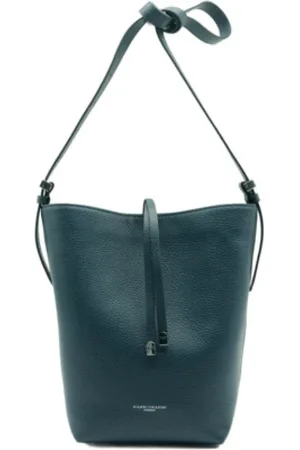 Gianni chiarini Torebki, Kobieta, Niebieski, ONE SIZE, Niebieska Torebka z Metalowymi Akcentami