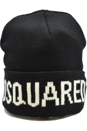 Dsquared2 Akcesoria, Mężczyzna, Czarny, ONE SIZE, Stylowe czapki beanie na modny look
