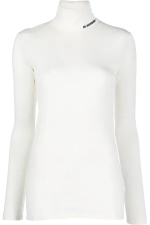 Jil Sander Swetry, Kobieta, Biały, M, Naturalny golf
