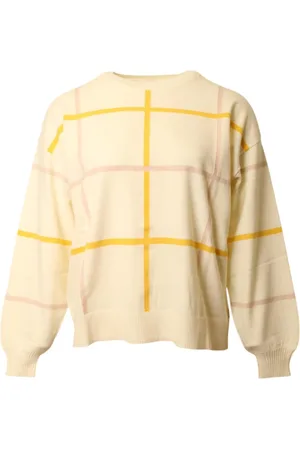 Cycleur de luxe Swetry, Kobieta, Beżowy, XL, Len, Żółty Sweter Lena