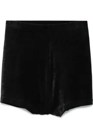 Rick Owens Szorty, Kobieta, Czarny, M, Bawełna, Czarne Szorty Jeansyowe z Postrzępionymi Brzegami