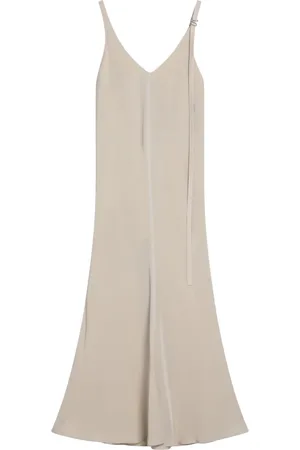 Sportmax Sukienki, Kobieta, Beżowy, S, Długa Sukienka Damska Elegancki Styl