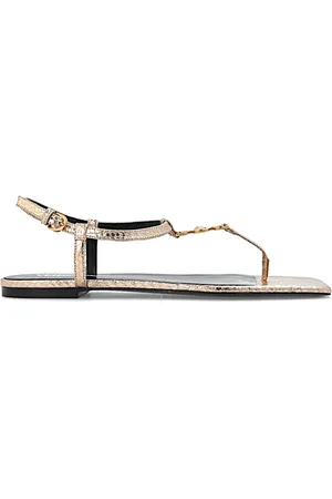 VERSACE Buty, Kobieta, Żółty, 37 EU, Stylowa Sandał dla Modnego Looku