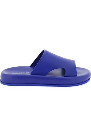 Salvatore Ferragamo Buty, Mężczyzna, Niebieski, 41 EU, Stylowe Kapcie dla Codziennego Komfortu