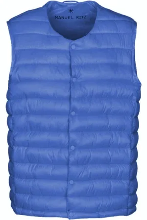 Manuel Ritz Kurtki, Mężczyzna, Niebieski, L, Stylowy Gilet dla Mężczyzn