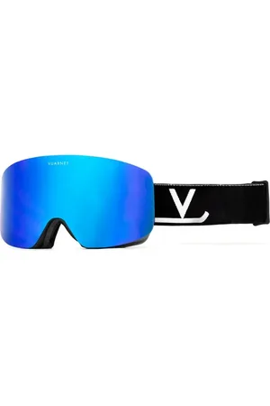 Vuarnet Sport, unisex, Czarny, ONE SIZE, Maska Snowboardowa Mont Blanc Niebieskie Lustrzane