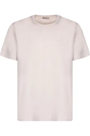 HERNO Koszulki, Mężczyzna, Biały, S, Haftowany Logo T-shirt z okrągłym dekoltem