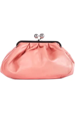 Max Mara Torebki, Kobieta, Różowy, ONE SIZE, Bawełna, Różowa Torba na Ramię z Zapięciem na Klips
