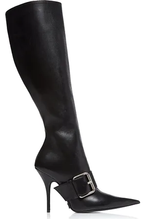 Balenciaga Buty, Kobieta, Czarny, 38 EU, Len, Stylowe Skórzane Buty dla Kobiet