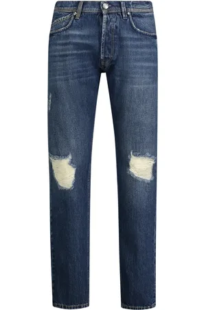 RE-HASH Jeansy, Mężczyzna, Niebieski, W34, Denim, Dżinsy męskie 5-kieszeniowe z prekolekcji