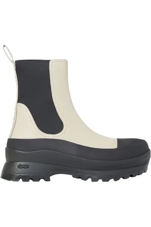 Stella McCartney Buty, Kobieta, Beżowy, 37 EU, Wegańskie Skórzane Botki z Podeszwą Vibram®