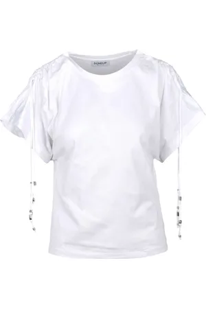 Dondup Koszulki, Kobieta, Biały, S, Tshirt