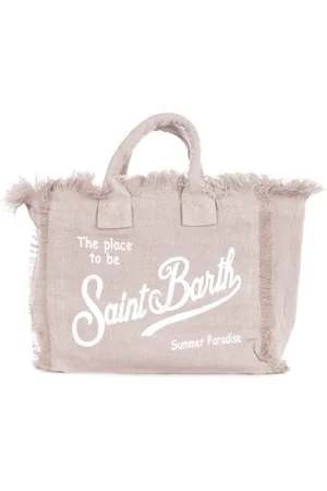 MC2 SAINT BARTH Torebki, Kobieta, Beżowy, ONE SIZE, Logo Kieszeń Przód Torba na ramię Beżowy