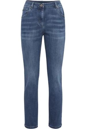 Brunello Cucinelli Jeansy, Kobieta, Niebieski, S, Luźne bawełniane spodnie
