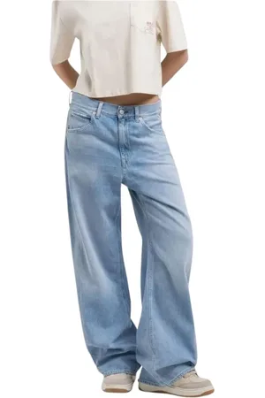 Replay Jeansy, Kobieta, Niebieski, W28, Denim, Luźne jeansy baggy