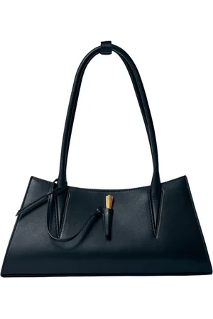 MUGLER Torebki, Kobieta, Czarny, ONE SIZE, Torba na ramię z matowej skóry