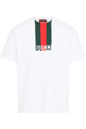 Gucci Koszulki, Mężczyzna, Biały, L, Stylowy T-shirt Web