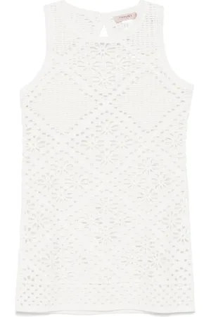 Twin-Set Sukienki, Kobieta, Biały, L, Stylowy Zestaw Sukienek dla Kobiet