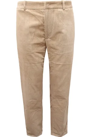 Moncler Spodnie, Mężczyzna, Beżowy, L, Spodnie z aksamitu w stylu I20912A00037