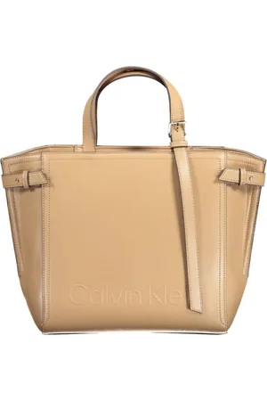 Calvin Klein Torebki, Kobieta, brązowy, ONE SIZE, Len, Brązowa Damska Torba z Poliestru