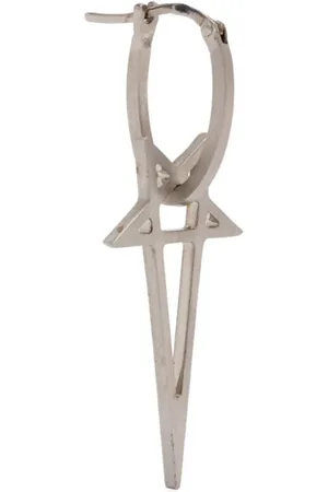 Rick Owens Akcesoria, Mężczyzna, Szary, ONE SIZE, Pendulum Palladio Kolczyk