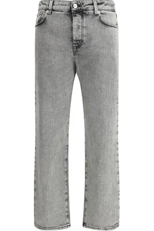 Fabiana Filippi Jeansy, Kobieta, Szary, 2XS, Bawełna, Jeansyy Proste z Efektem Vintage Washed