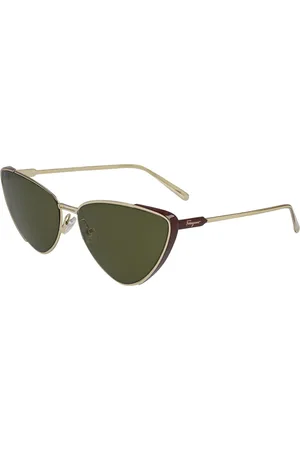 Salvatore Ferragamo Akcesoria, Kobieta, Żółty, 63 MM, Stylowe okulary przeciwsłoneczne