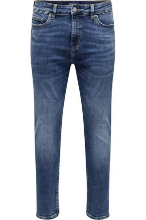 Only & Sons Jeansy, Mężczyzna, Niebieski, W32 L32, Slim-Tape Jeansyy