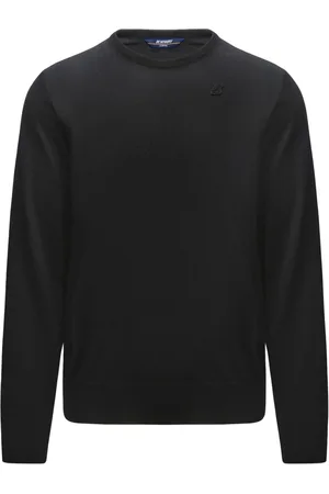 K-Way Swetry, Mężczyzna, Czarny, 2XL, Sweter z wełny merynosa