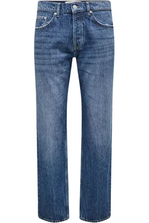 Only & Sons Jeansy, Mężczyzna, Niebieski, W29 L32, Denim, Straight Denim Jeansy
