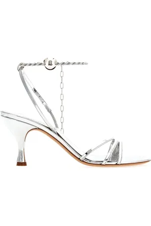 Salvatore Ferragamo Buty, Kobieta, Szary, 35 1/2 EU, Sandał Denise w stylu lat 70.