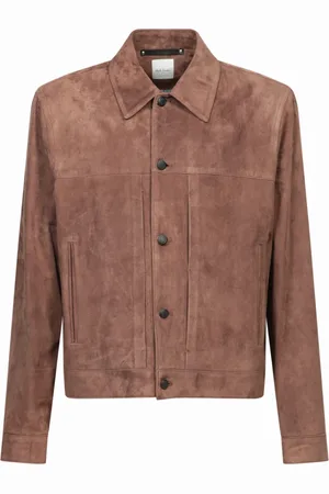 Paul Smith Kurtki, Mężczyzna, brązowy, L, Luksusowa Brązowa Kurtka Skórzana Aw 24