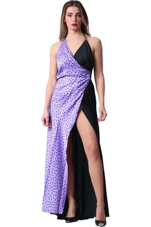 Pinko Sukienki, Kobieta, Wielobarwność, 2XS, Czarna Sukienka Polka Pois Satin Impulse