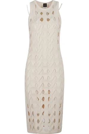 Pinko Sukienki, Kobieta, Biały, S, Elegancka Czarna Sukienka